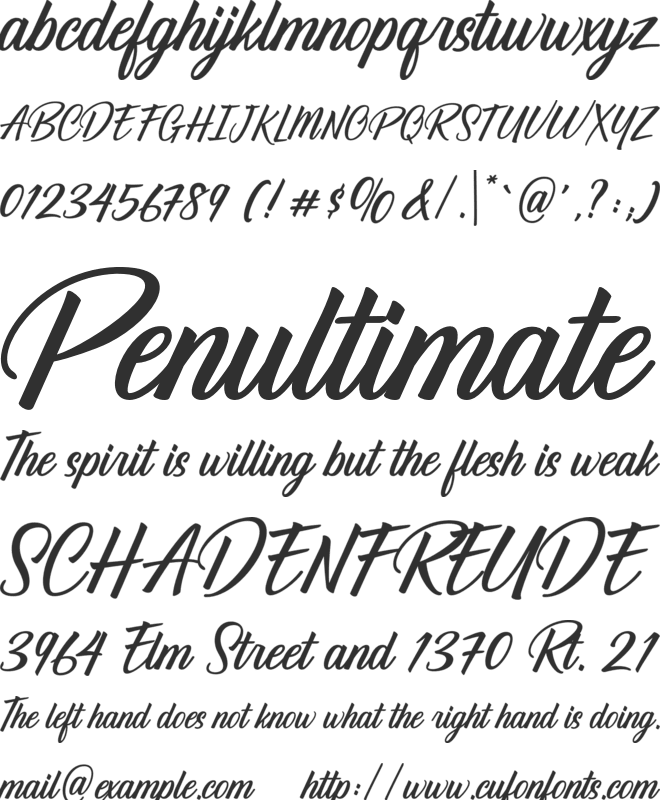 Silver Lining font preview