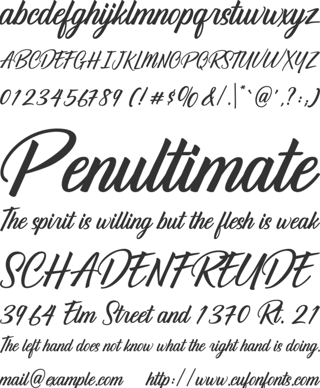 Silver Lining font preview