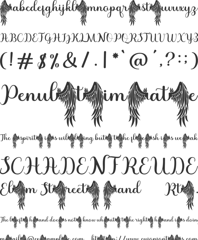 sweet angel font preview