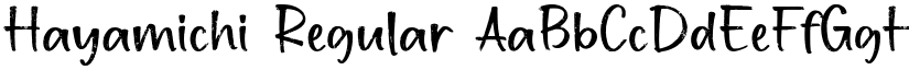 Hayamichi Regular font
