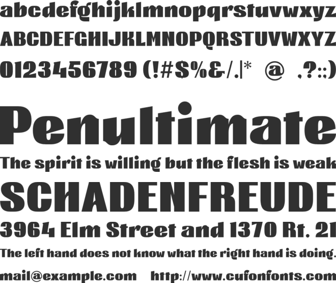 York Game font preview