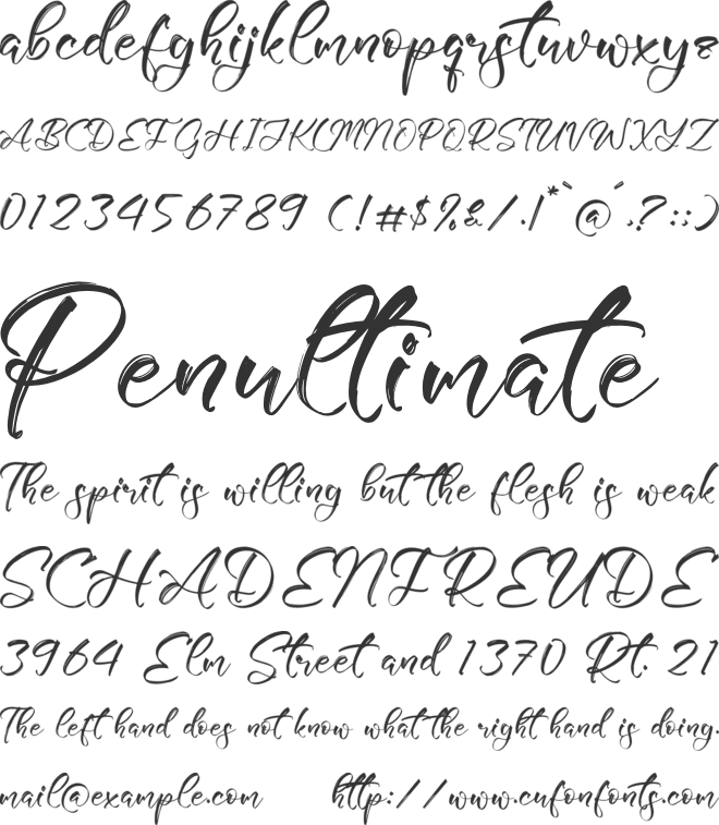 Arettolesa font preview