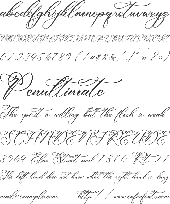 Sinetimes Mantricia font preview