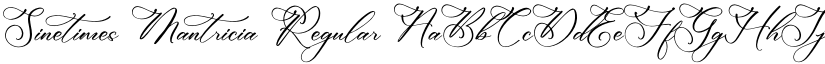 Sinetimes Mantricia Regular font