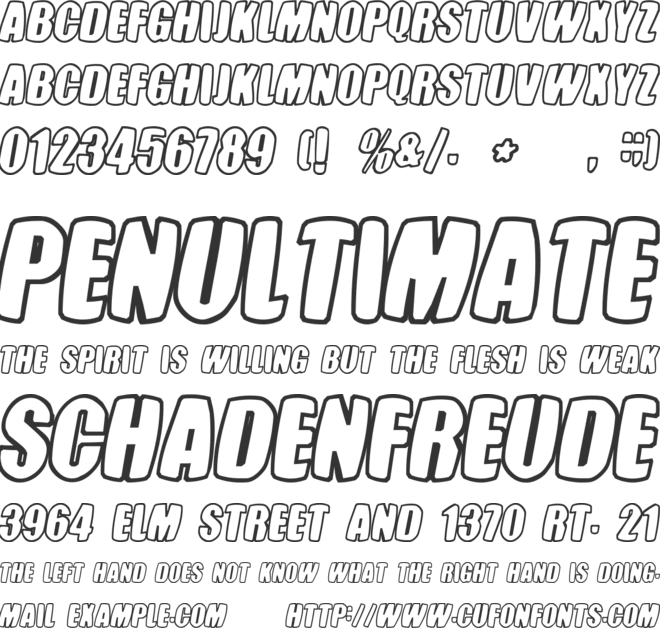 Tasteless  Candy font preview