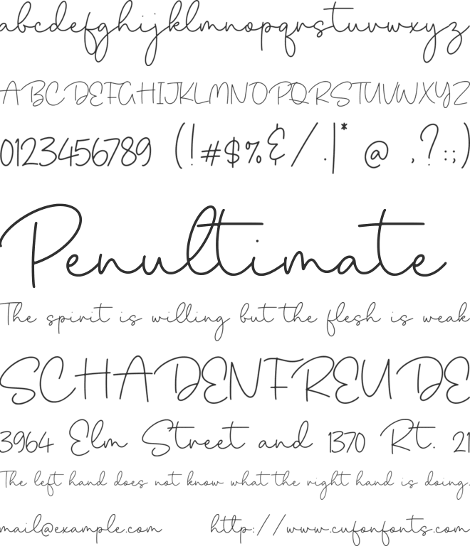 Spirited Notes font preview