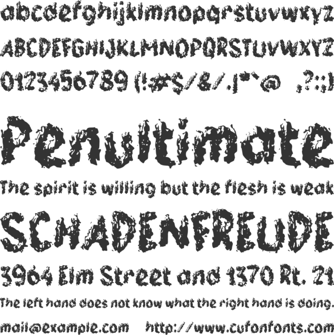 f Flakes font preview