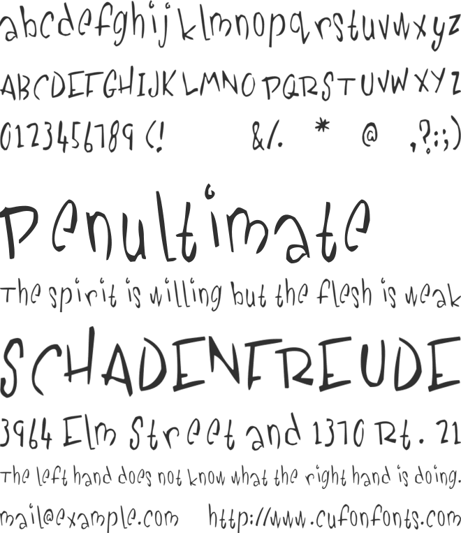 Pickabilly font preview