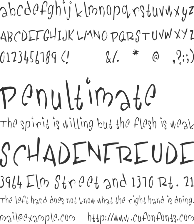 Pickabilly font preview