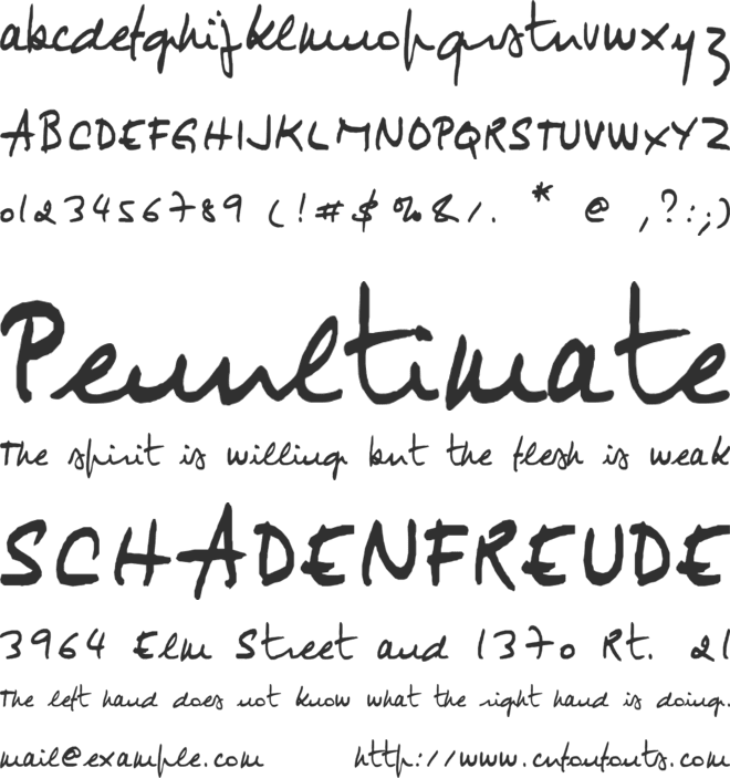 JIMMY1 font preview
