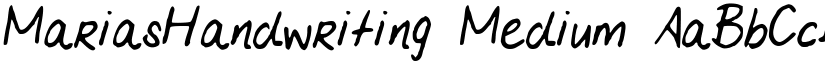 MariasHandwriting Medium font