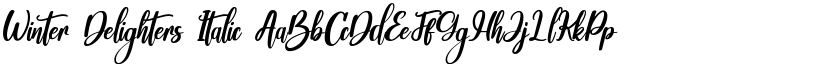 Winter Delighters Italic font