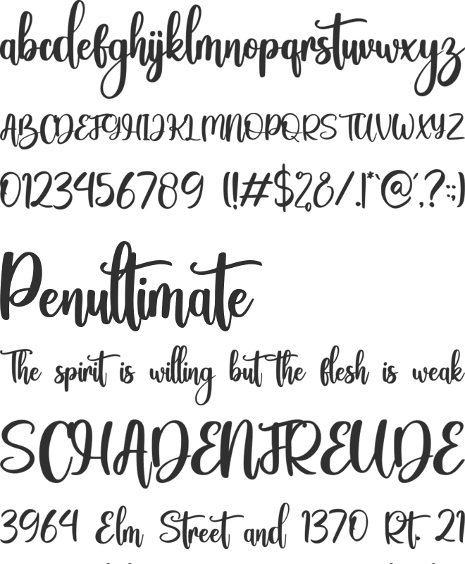 Winter Delighters font preview
