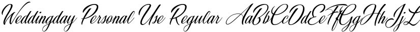 Weddingday Personal Use Regular font