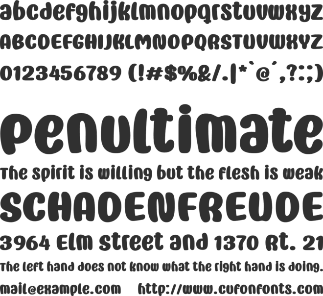 Yeasty Flavors font preview