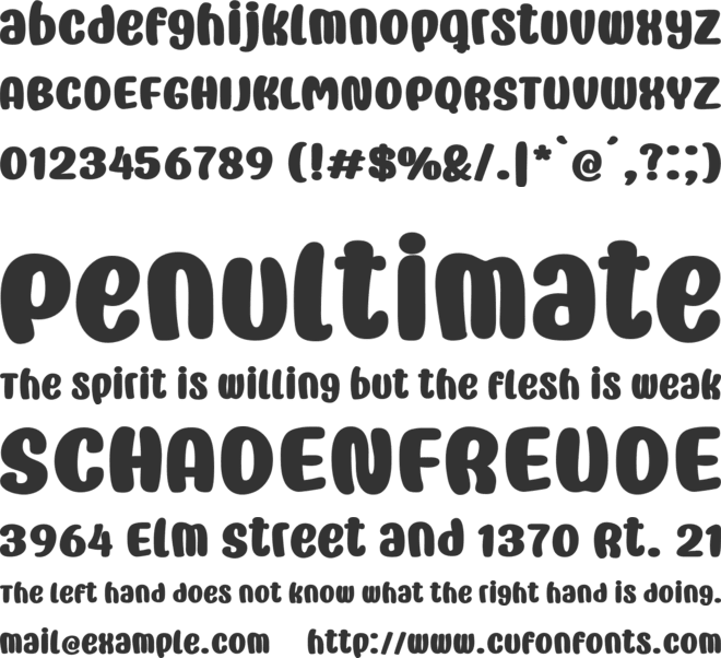 Yeasty Flavors font preview