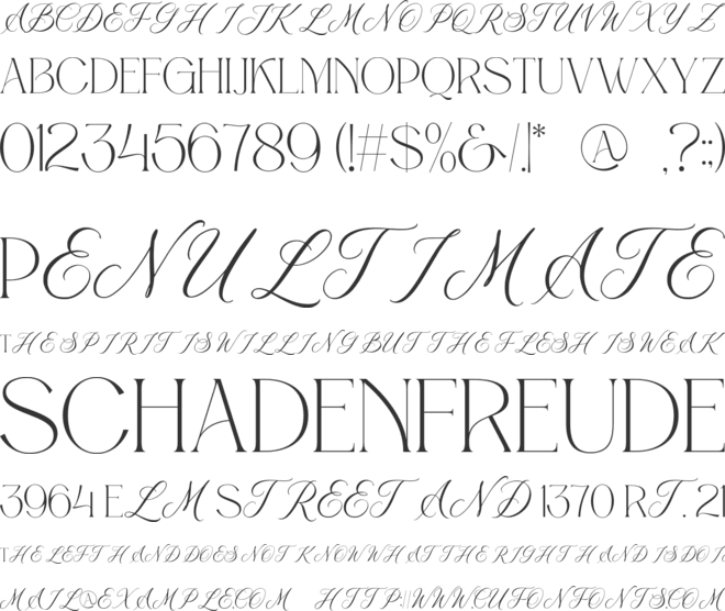 Beauty Luxury font preview