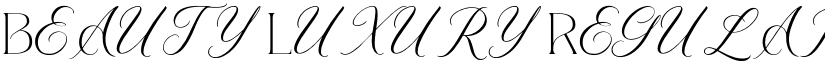Beauty Luxury Regular font