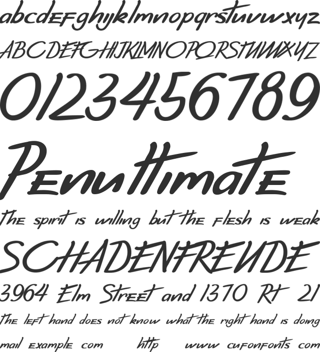 Comback home font preview