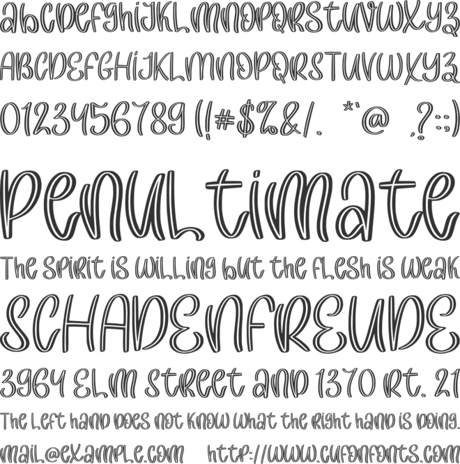 Chat Love - Personal Use font preview