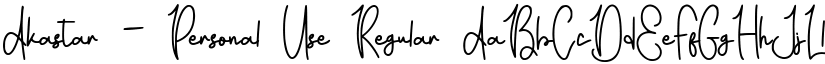 Akastar - Personal Use Regular font