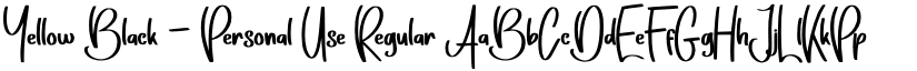 Yellow Black - Personal Use Regular font