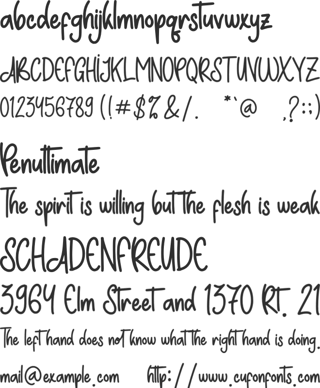 Blue Note - Personal Use font preview