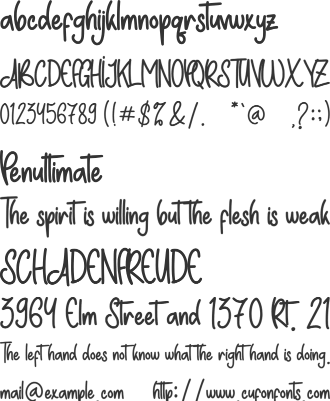 Blue Note - Personal Use font preview