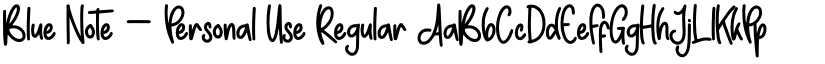 Blue Note - Personal Use Regular font