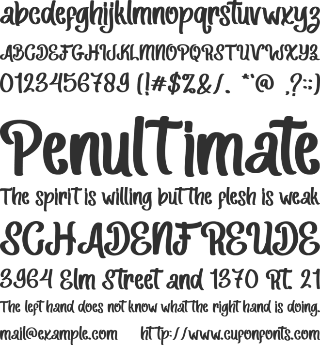 Winter Cold - Personal Use font preview