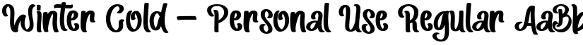 Winter Cold - Personal Use Regular font