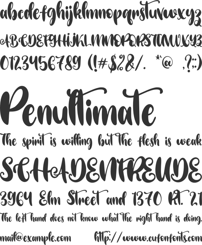Christmas Festive - Personal Us font preview