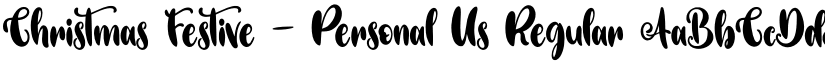Christmas Festive - Personal Us Regular font