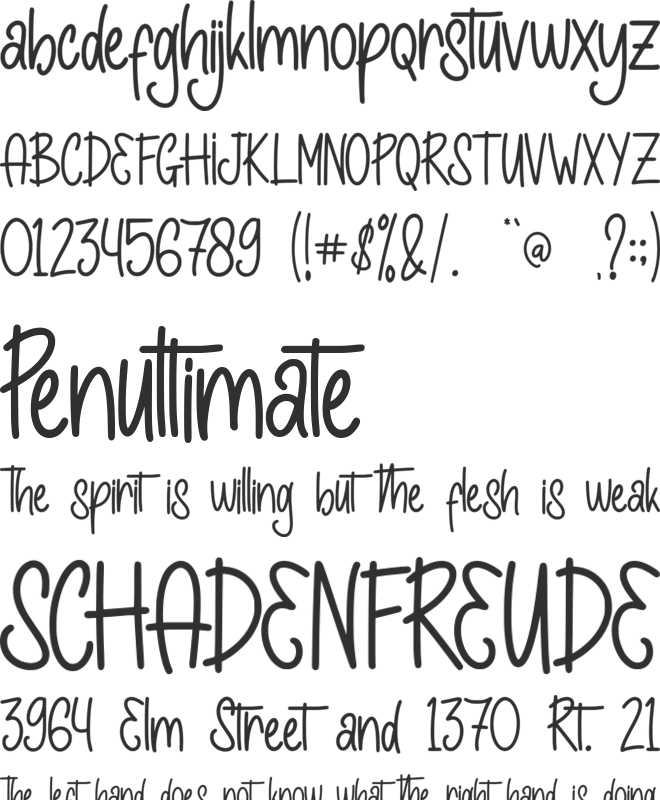 Hello Sintha - Personal Use font preview
