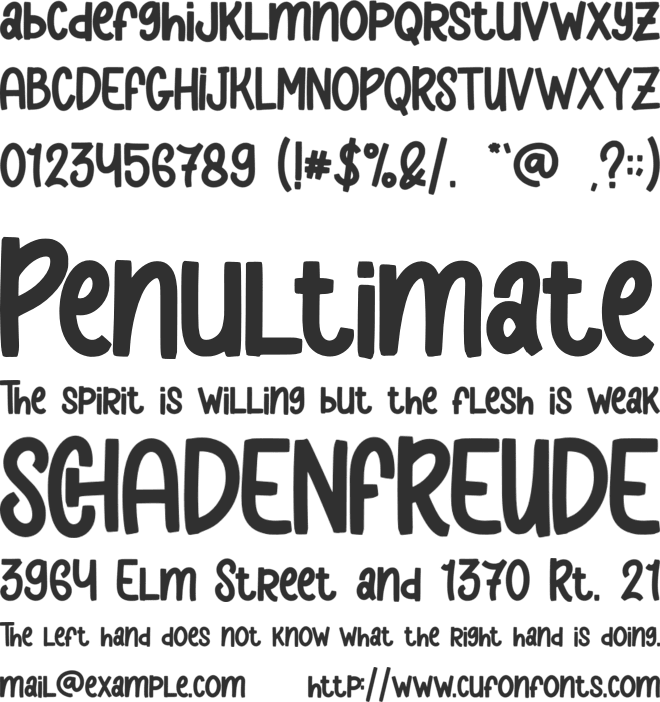 Cheerful Peach - Personal Use font preview