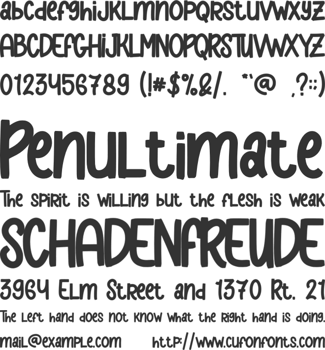 Cheerful Peach - Personal Use font preview