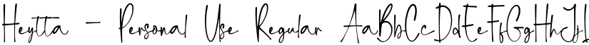 Heytta - Personal Use Regular font