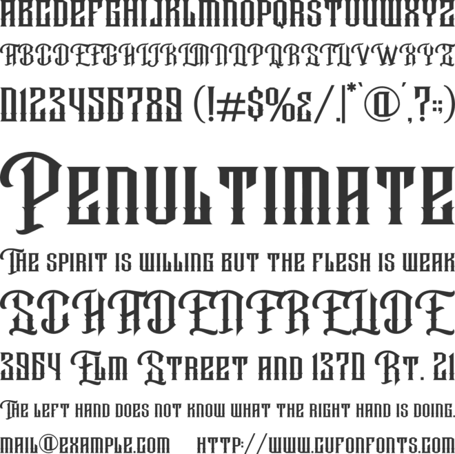 Hanzow Sewick font preview
