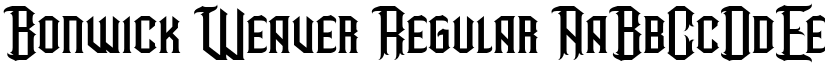 Bonwick Weaver font download