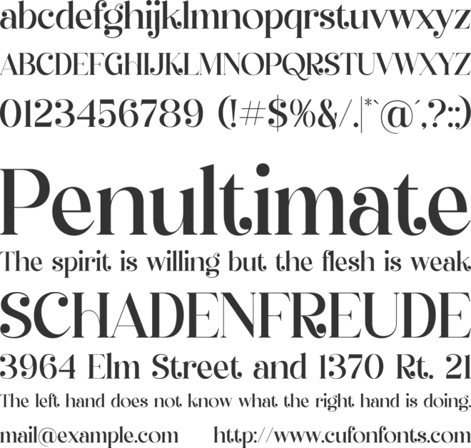 Qelrage font preview