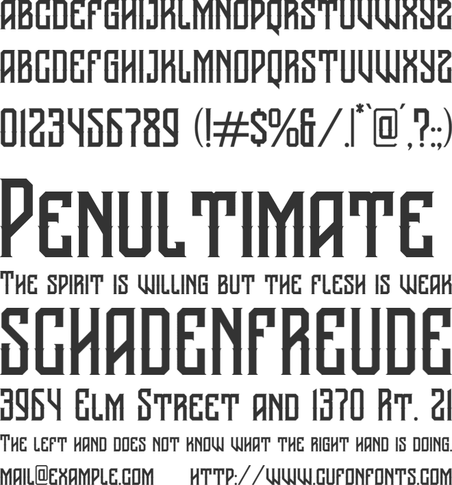 Nomer Samvilan font preview