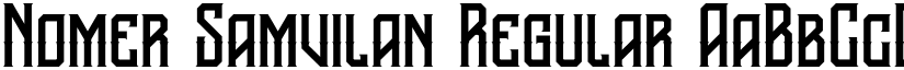 Nomer Samvilan font download