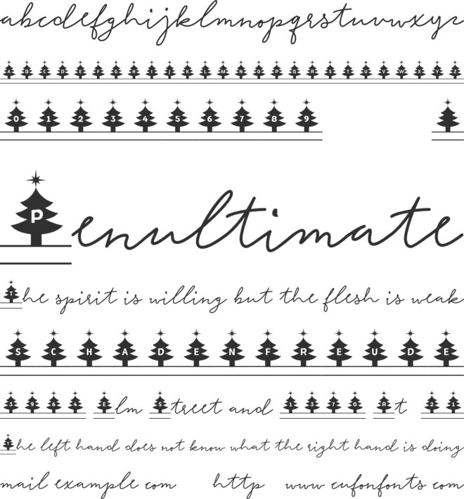 Christmas Monogram font preview