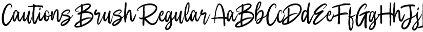 Cautions Brush Regular font