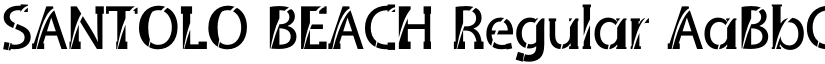 SANTOLO BEACH Regular font