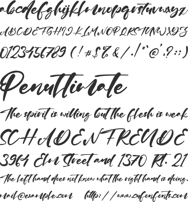 George Oscar font preview