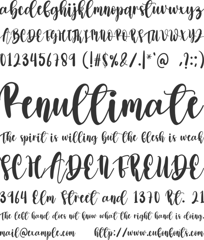 Melonita font preview