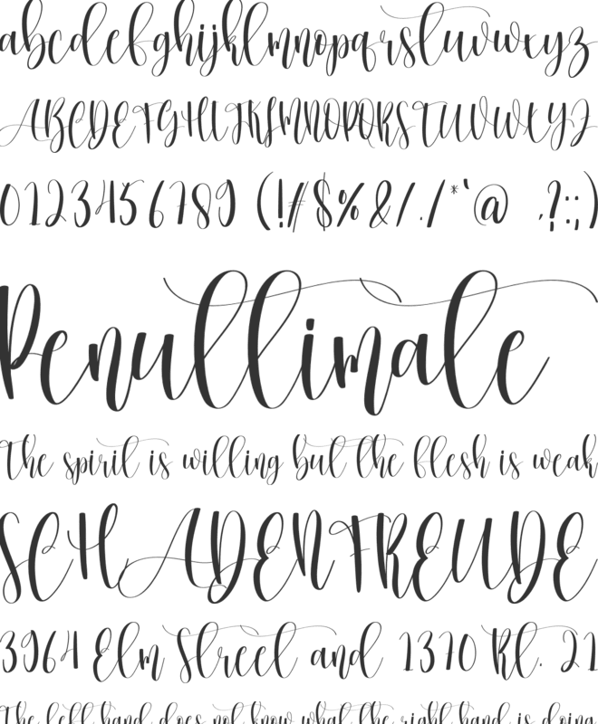 Lavender Christmas font preview