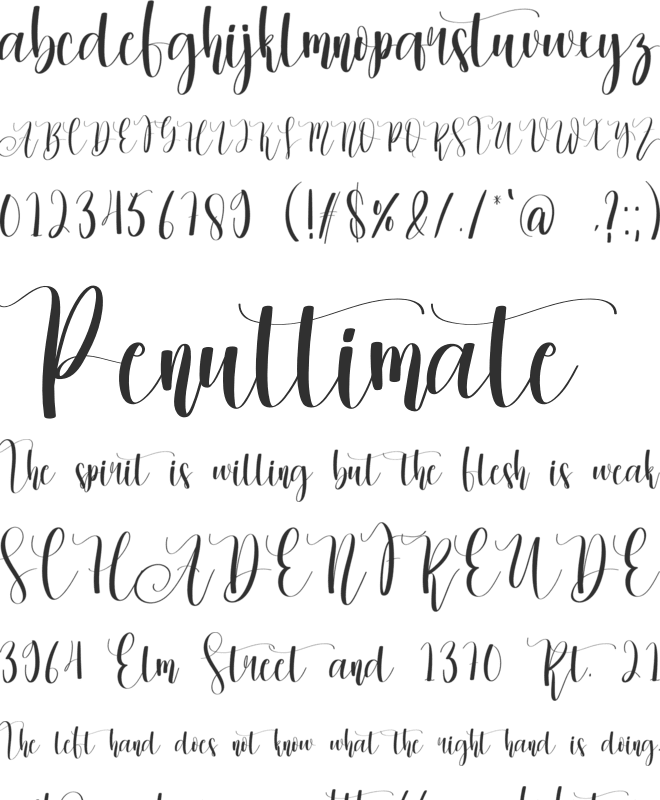 Christmas Valentine font preview