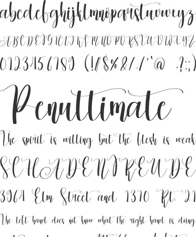Christmas Valentine font preview